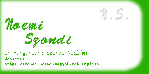 noemi szondi business card